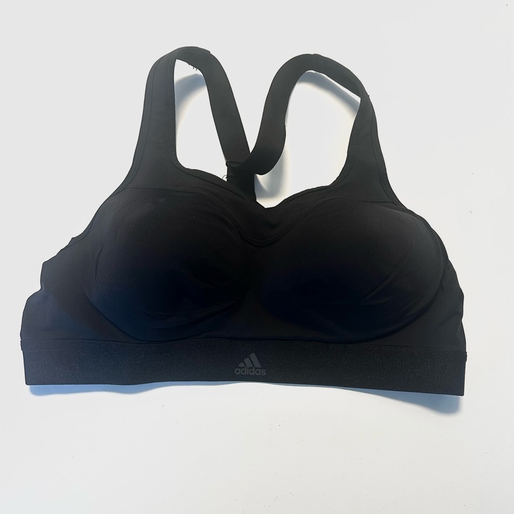 Adidas black sports bra medium